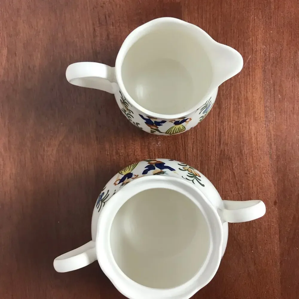 Provencial Designs By Nikko VTG French Country Dancers Creamer Sugar Bowl Set